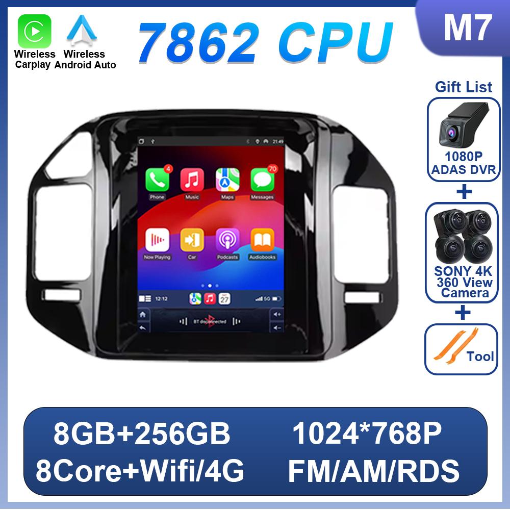 9,7-дюймовый Android для Mitsubishi Pajero 3 V60 V68 V73 1999 - 2011 Carplay автомобильный радиоприемник мультимедийный плеер GPS навигация WIFI 2 Din