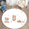 Круглый ковер, коврики для гостиной, ковер для детской спальни, детский напольный ковер для гостиной, коврик с принтом медведя для детской комнаты, детский ковер для дома
