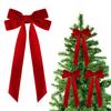 4Pcs Christmas Velvet Bow Ribbon Gifts Garlands Windows Doors Walls Stairs Bow Embellishments