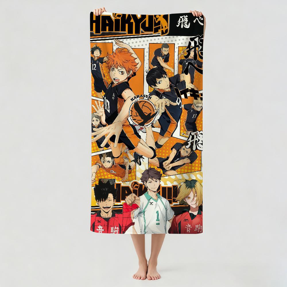 Волейбольное аниме H-Haikyu!! Сушка Полотенца Банное Полотенце Подходит Для Легкого Плавания Кемпинга Йоги Пляжа На Открытом Воздухе