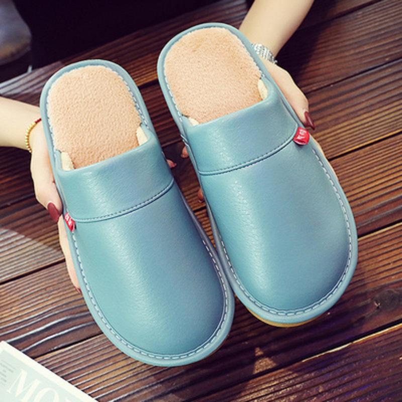 Кофейные мужские зимние тапочки короткие плюшевые домашние туфли унисекс модные кожаные тапочки мужские спальные туфли