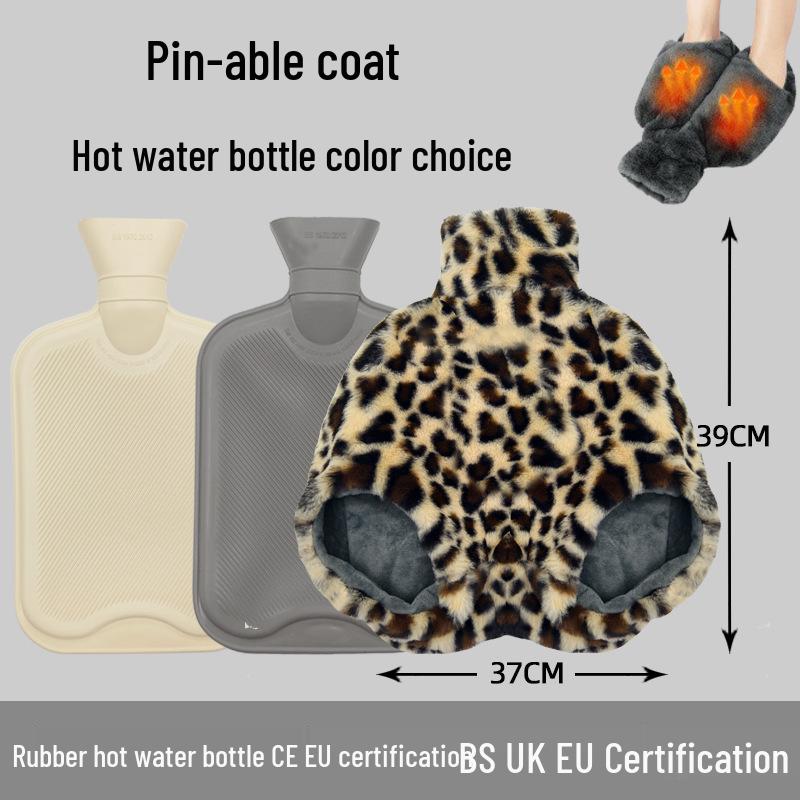 Explosion-Proof Hot Water Bottle: Rubber Design for Stomach and Feet, Long-Lasting Warmth