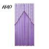 Nail Free Installation Door Curtains Sheer Floral Curtain with Beads, Lace Embroidered Gauze Room Dreamy Hazy Light Divider, Rod Pocket Doorway
