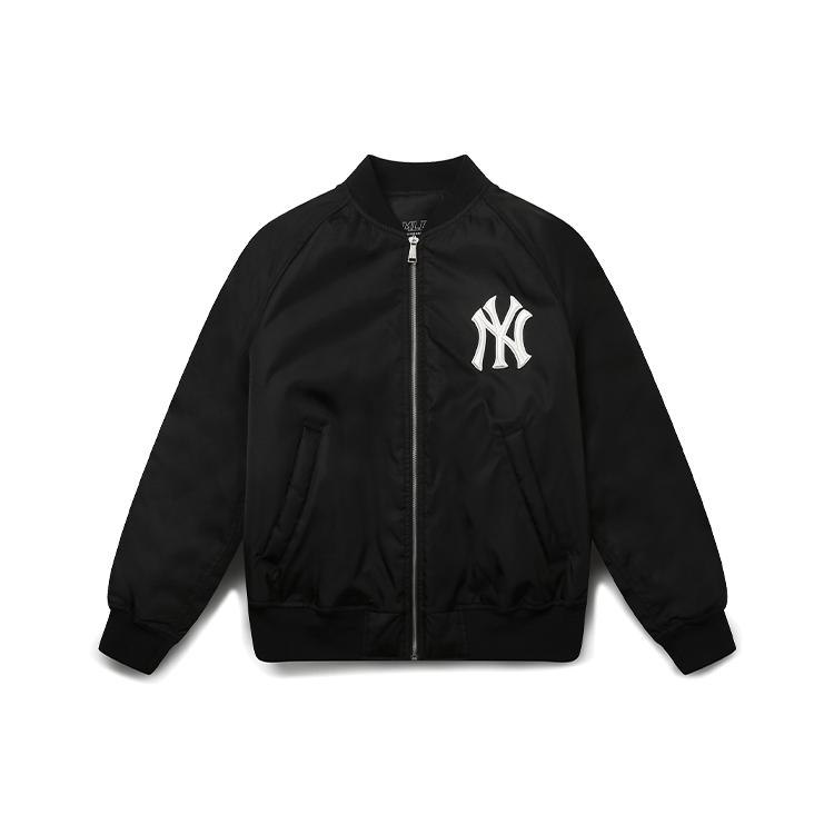 New MLB Base Logo Jackets Unisex Black 31JPU0111-50L