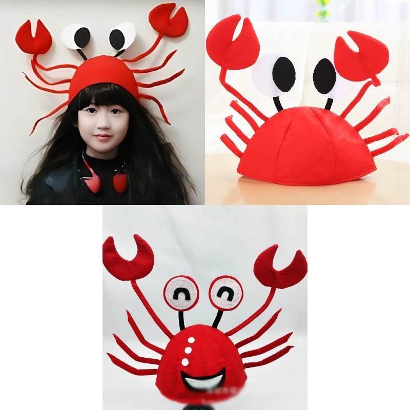 Красные Шляпы Краб Забавный Детский Взрослый Головной Убор Фестивальный Реквизит Вечеринка