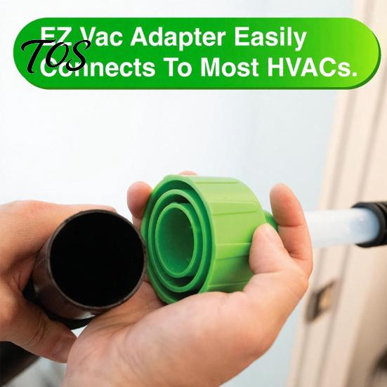 Diy Cooling Unit Tune Up Accessory AC Drain Line Cleaner Adapter, Universal Plastic Pipe Tool, HVAC to PVC Wet System Flush Tool Vac Attachment, 8.27