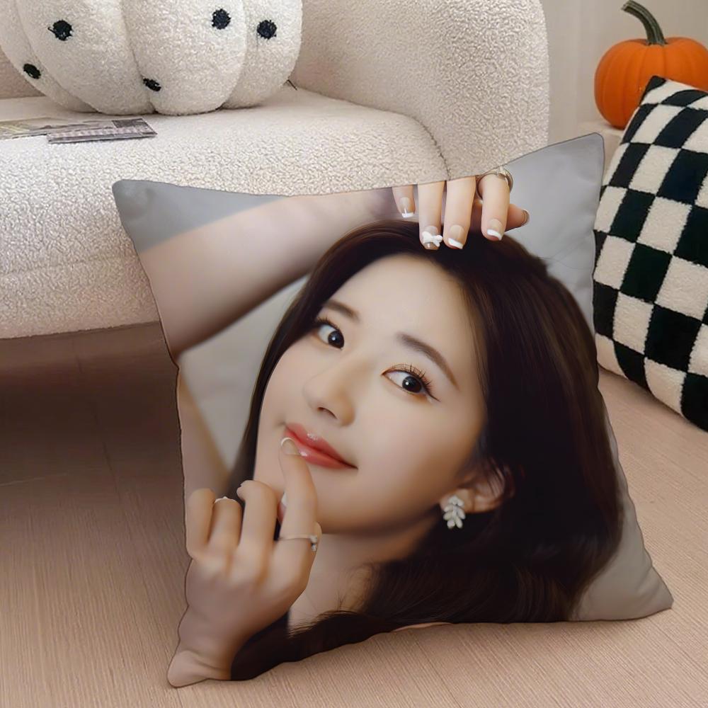 Cute Talented Chinese Beautiful Actress RRosy Cushion Cover Throw Pillow Cover Hidden Button Durable Polyester Chair Cushion