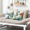 Watercolor Marine Life Pillow Covers Seahorse Sea Turtle Crab Double-Sided Printed Throw Pillow Cases Nautical Beach Home Decor