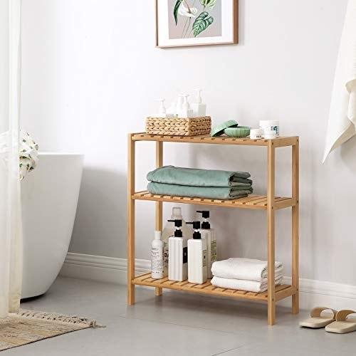 Bamboo Bathroom/kitchen/shoe Rack, 60 X 26 X 66 Cm Perfect for Bathroom, Living Room, Hallway, Kitchen or Balcony.