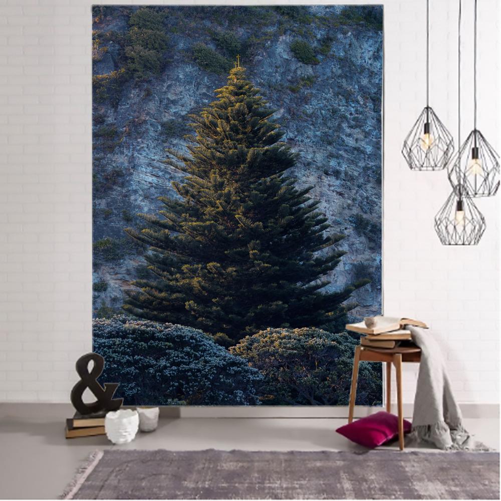 Christmas Tree Home Decor Tapestry Christmas Wall Hanging Scene Living Room Room Wall Decor Backdrop Cloth Tapestry
