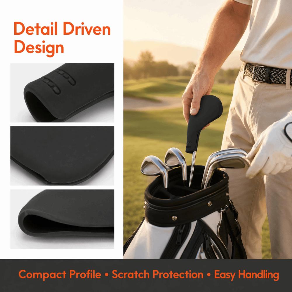 Elastic Club Head Cover Washable Silicone Club Cover Professional Golf Club Cover Travel Storage