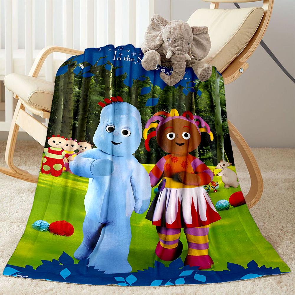 Night Garden Characters Blanket Durable Comfort Perfect for Picnics Sofa Bed All-Season Use Digital Print Ideal Gift For Birthday Valentine'S Day