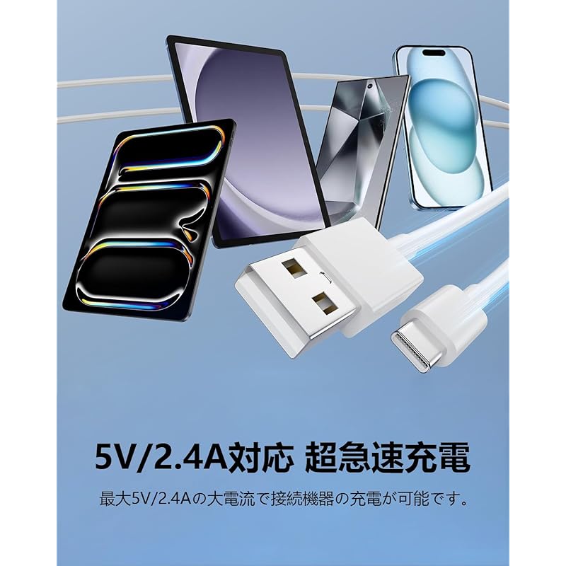 Кабель USB типа C (набор из 2 шт., 0,3м) Suptopwxm USB-A и кабель [совместимый с быстрой зарядкой 2,4 А/скорость 480 Мбит/с] кабель для зарядки USB типа C для смартфонов,