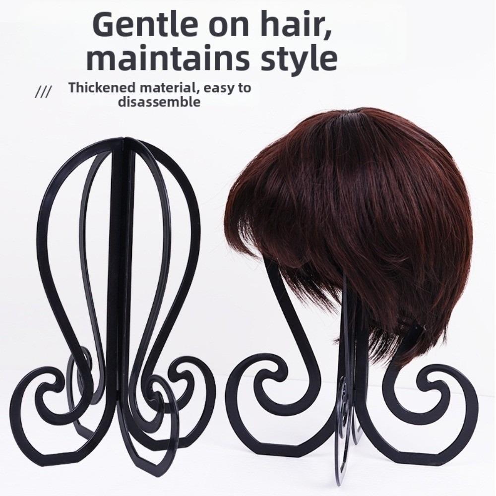 Display Collapsible Wig Head Stand Portable Travel Wig Holder Plastic Wig Stand  Barbershop