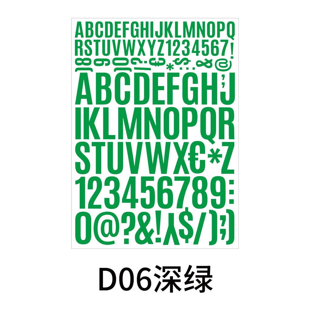 Letter Sticker 2+4cm Vinyl PVC Waterproof Self-adhesive Mailbox Car Size Alphanumeric Sticker