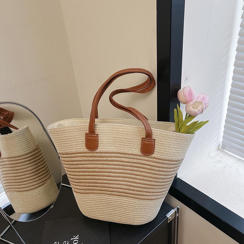 Вязаная сумка большой вместимости женская новая модная сумка через плечо высококлассная повседневная сумка-тоут