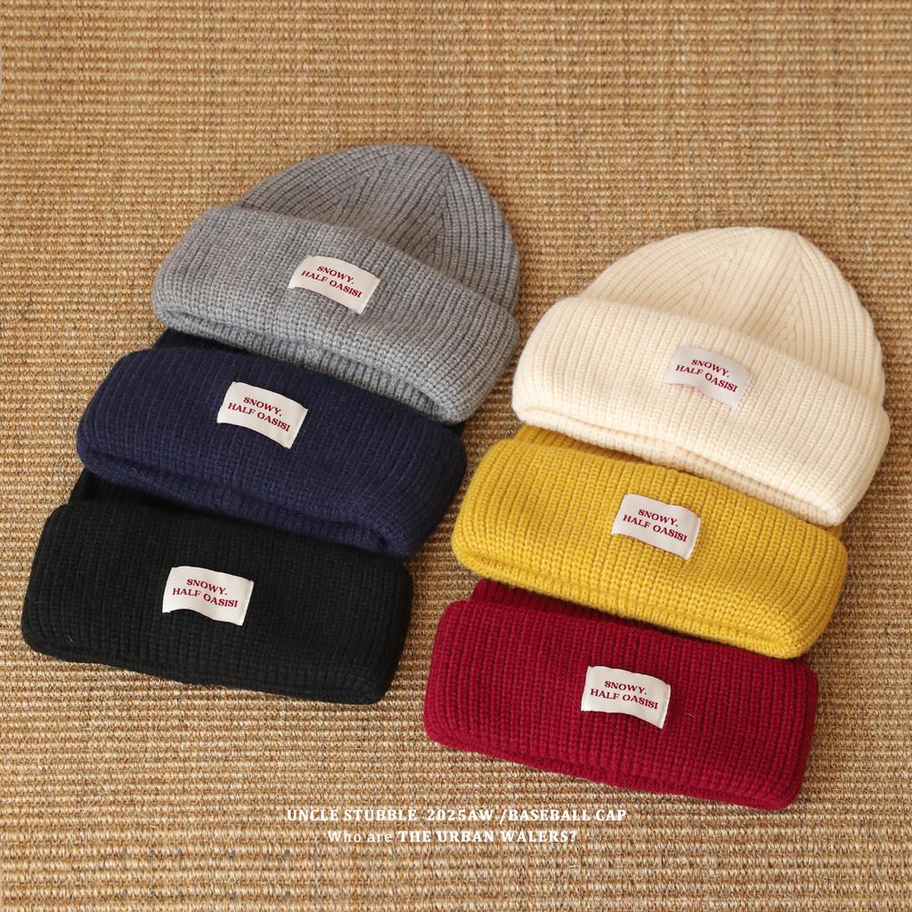 Thickened Warm Hats for Men and Women Korean Style Casual Versatile Ear Protection Woolen Hats Showing Faces for Young Couples Knitted Hats