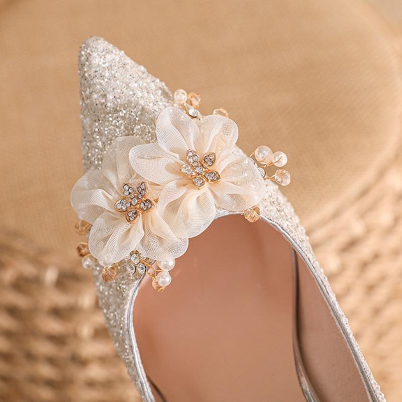 Новые стильные туфли на шпильках с острым носком, большие размеры и полнота, одинарные туфли, свадебные туфли с кристаллами