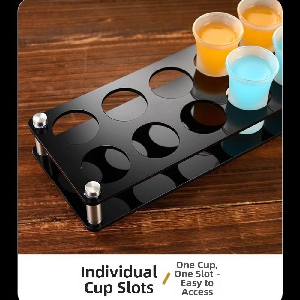 38mm Acrylic Cup Holder Round Hole Cup Serving Tray Shot Glasses Holder  Restaurant Service