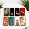 Милый чехол для телефона P-Pochita-ES для Samsung Galaxy A73, A72, A71, A70, A53, A52, A51, Другие Мягкий черный чехол