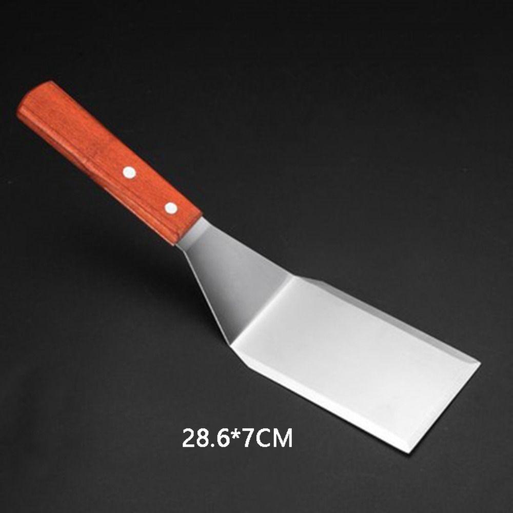Stainless Steel Pizza Shovel with Hole Frying Pan Spatula Kitchen Accessories Grill Scraper Beef