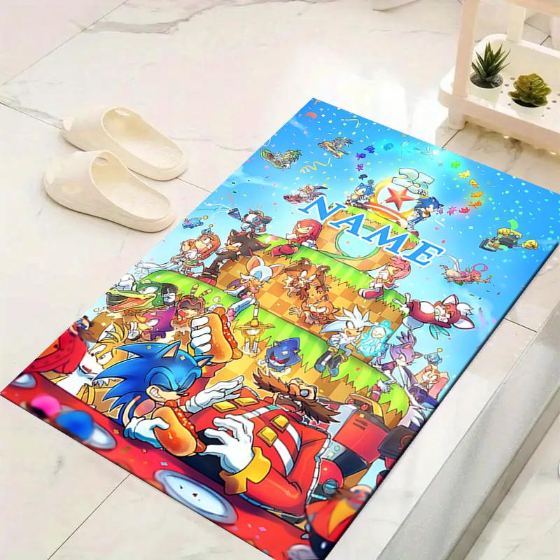 Custom 1Pc Sonic Characters Celebration Rug Office Carpet Indoor Outdoor Entrance Doormat Nonslip Soft And Comfortable Living Room D2915345