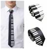 Skinny Men Tie Black Music Tie Classic Piano Necktie  Men