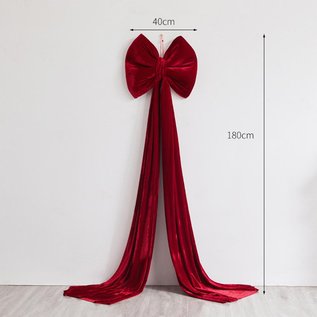 Большой красный бант на верхушку елки, Рождественский бант для елки, Украшение для отеля и торгового центра