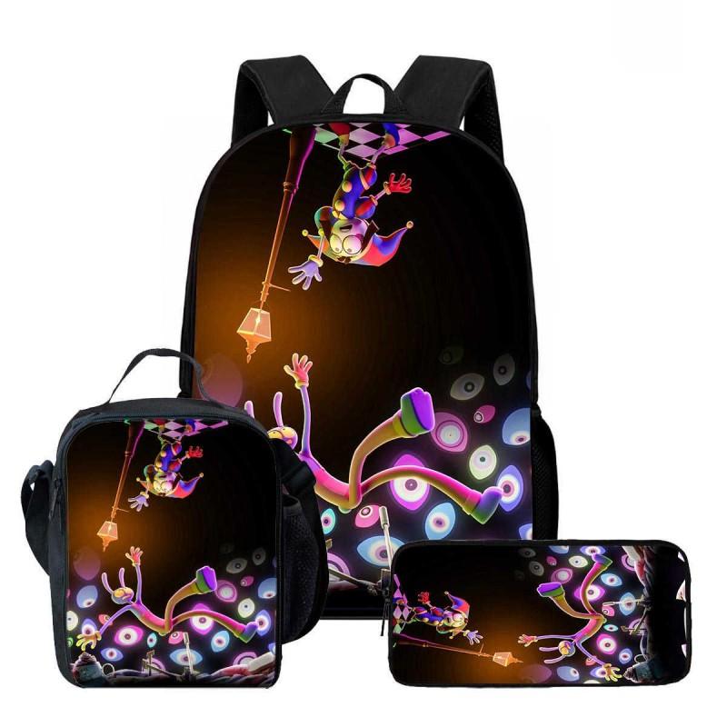Kids Cartoon Backpack Set With Lunch Bag Pencil Case - Lightweight Ergonomic School Grades 1-6