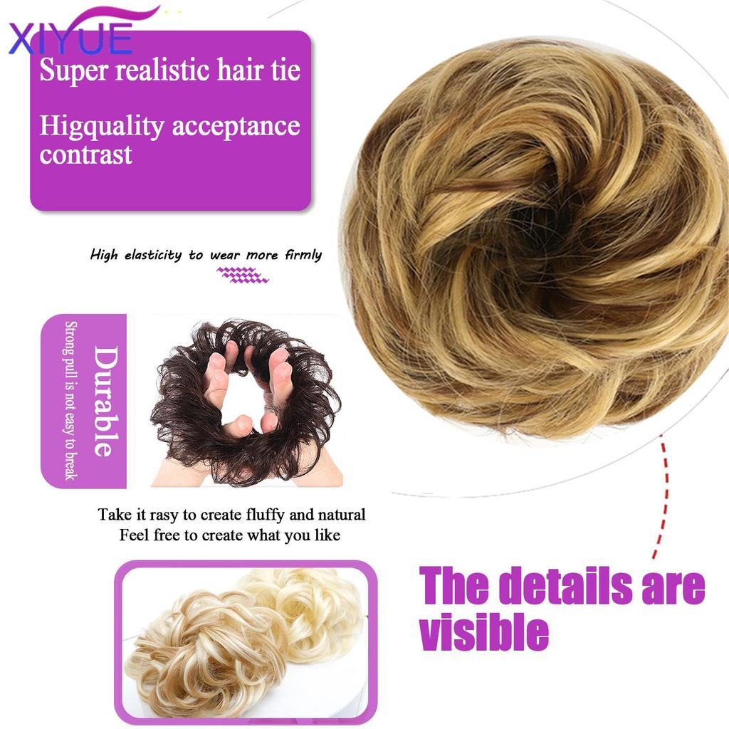 2 шт., грязный пучок для волос, заколка для наращивания волос, вьющиеся волосы, пончик, искусственные волосы, шиньон, синтетические волосы, грязный шиньон для женщин, свадьба