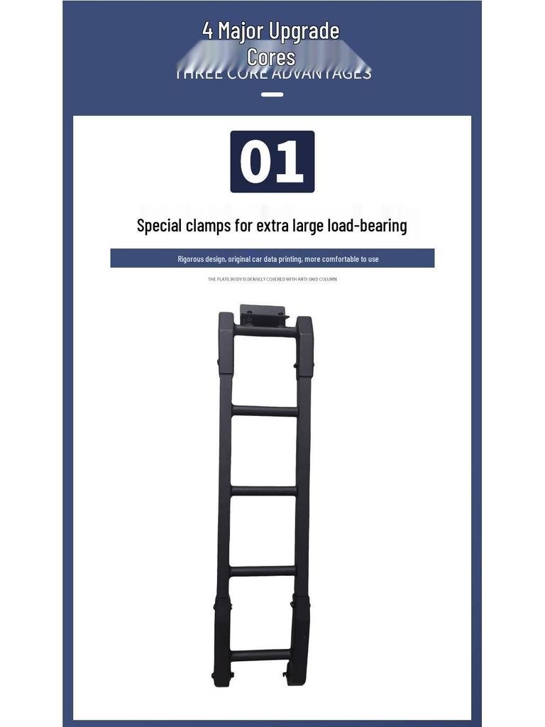 Легкая лестница из алюминиевого сплава для внешнего тюнинга Suzuki Jimny 2019-2024