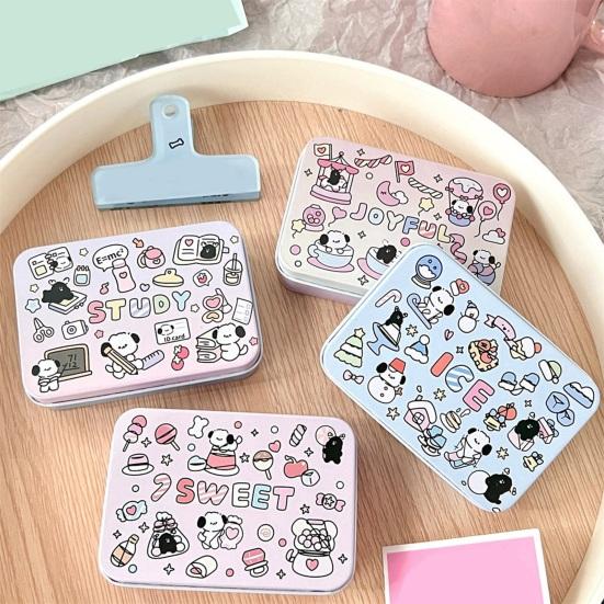 Коробка для хранения конфет, шоколада, печенья, органайзер с рисунком щенка, устойчивая к ржавчине, не деформируется