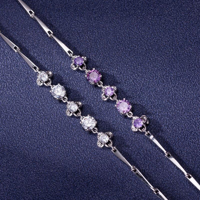 Sace Gems Браслет из медного сплава с цирконом – стильный и изысканный свадебный подарок подруге
