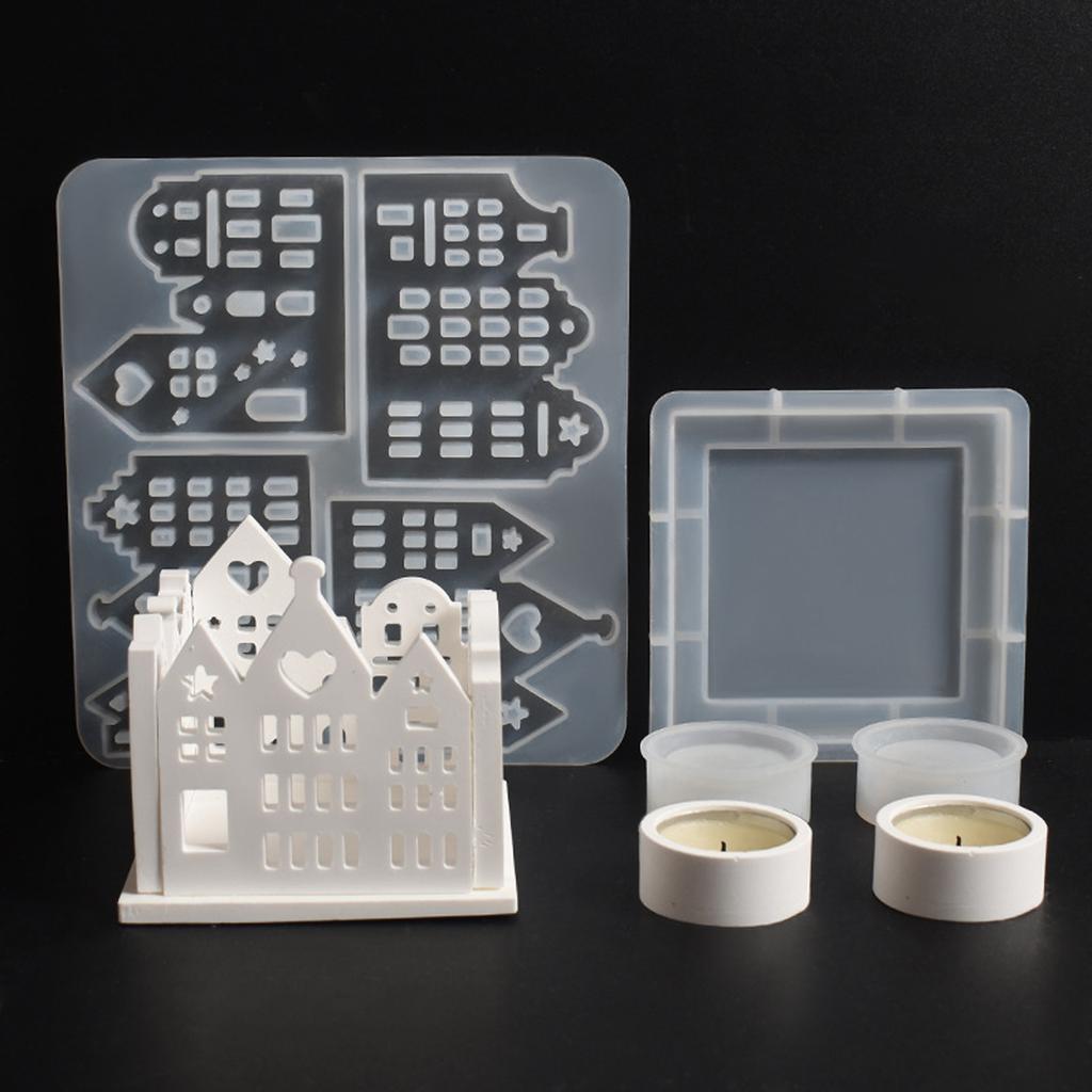Художественная силиконовая форма, формы для фигурок в форме домика, формы для подсвечников для праздничных подарков и участия в семейном рукоделии