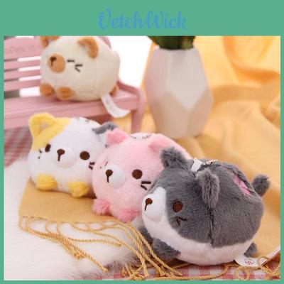 Маленькая плюшевая игрушка-кошка с наполнителем из ПП-хлопка для девочек и мальчиков, декорация для прикроватной тумбочки