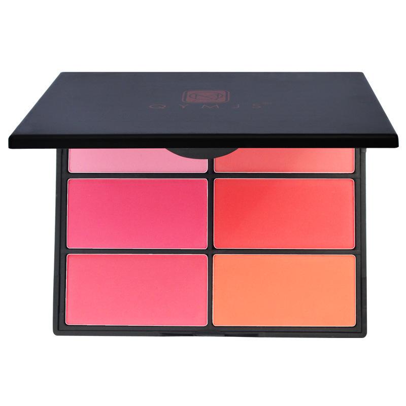 Палитра румян из шести цветов: Большой многотональный румянец для визажистов и студентов - Идеально для студии и сцены.