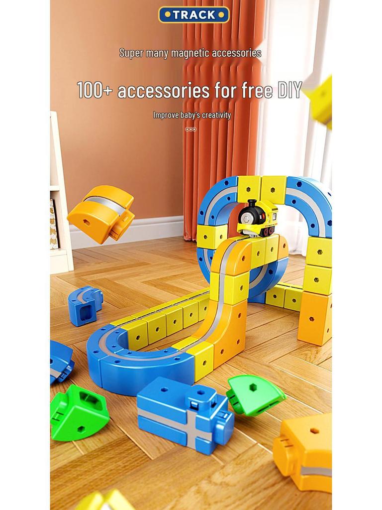Kids' Magnetic High-Speed Rail Train Track DIY Assembly Toy