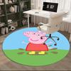 Peppa Pig Chair Mat - Round Carpet for Home Decor, Office Use, Living Room, Bedroom, Gift Idea0502b