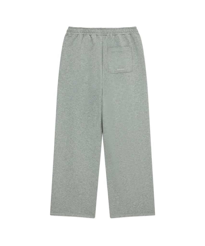 COVERNAT Semi-Wide Signature Symbol Sweatpants Melange Gray