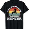 Худший в мире охотник Олень Охота с луком Смешная Папа Мужская футболка