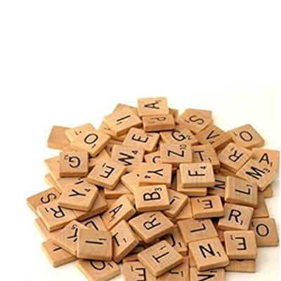 Дети DIY деревянные поделки с алфавитом развивающие скрэббл буквы ремесло головоломки игрушки для детей