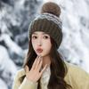Универсальные осенне-зимние шапки, женский головной убор из кроличьего пуха для большого обхвата головы, флисовые наушники, теплые вязаные шерстяные шапки