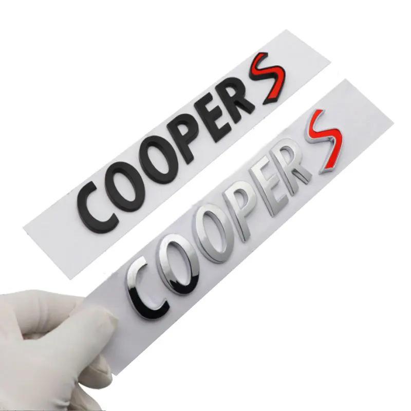 Черный 3D гальванизированный значок CooperS для задней части BMW MINI