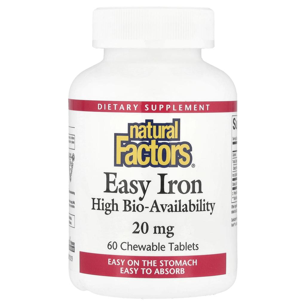 Easy Iron, 20Mg, Chewable 60 Tablets