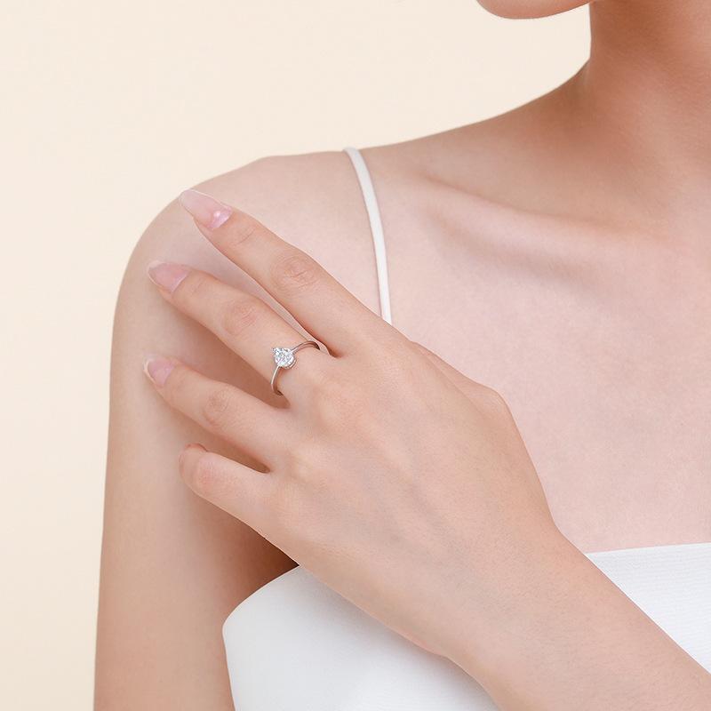 Tancise Classic стерлингового серебра 925 пробы кольцо с цирконом женские ювелирные изделия свадебное обещание вечерние подарок