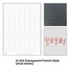 Self-Adhesive Hollow French Nail Stickers Fully Transparent Nail Art Decals  Nail Art