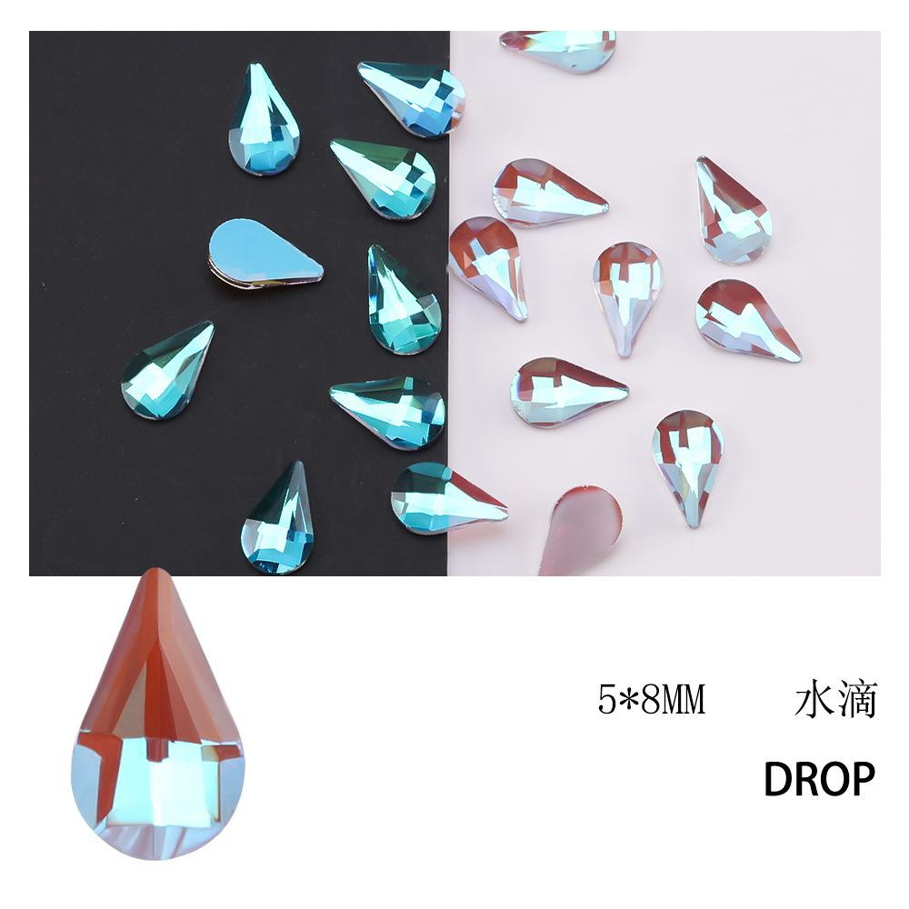 Aurora Phantom Purple Nail Art Flat Bottom Special-Shaped Diamond Diy Manicure Nail Art Jewelry