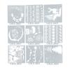 9Pcs Stencils  Production Reusable PET Multi Purpose Flexible  Mandala Template