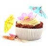 50Pcs Drink Fruit Cake Sticks Mini Umbrella Paper Cocktail Parasols Wedding Decoration Baby Birthday Party Supplies