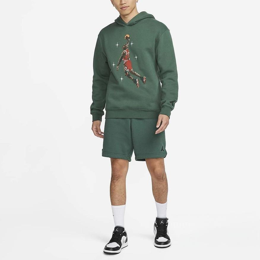 Jordan Толстовка с капюшоном Essentials Fleece с принтом Jumpman Basketball, мужская зеленая толстовка DC9714-333